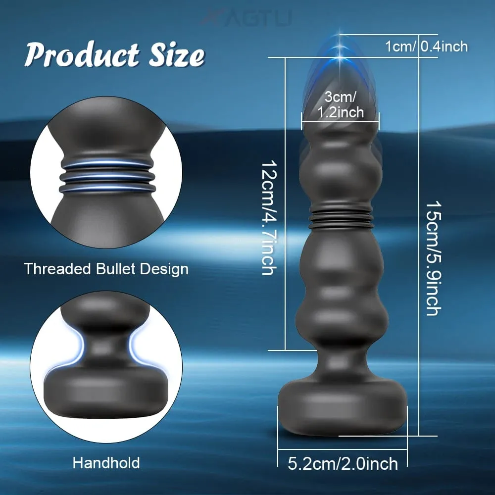 Sokma Anal Plug Vibratör Butt Plug Erkek prostat masaj aleti Teleskopik G Spot Vibratör Stimülatörü Seks Oyuncakları Kadın Erkek için 18 +