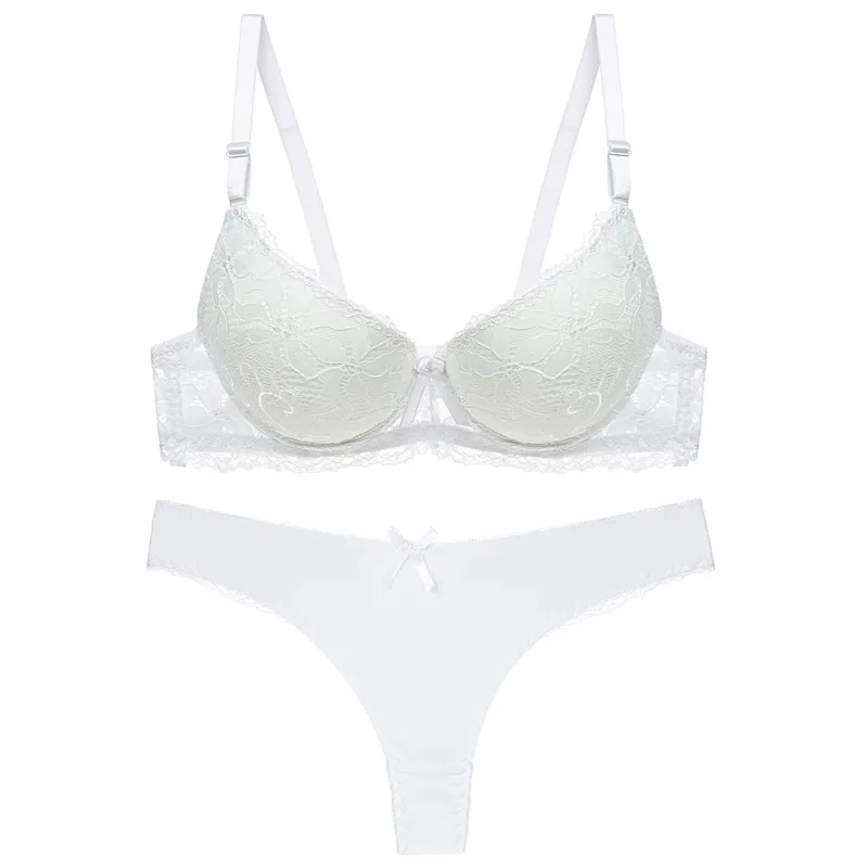 New Sexy Women Lace Push Up Bra Set bralette Two Pieces Intimate Suit Elegant Ladies Lingerie Underwear — image 5