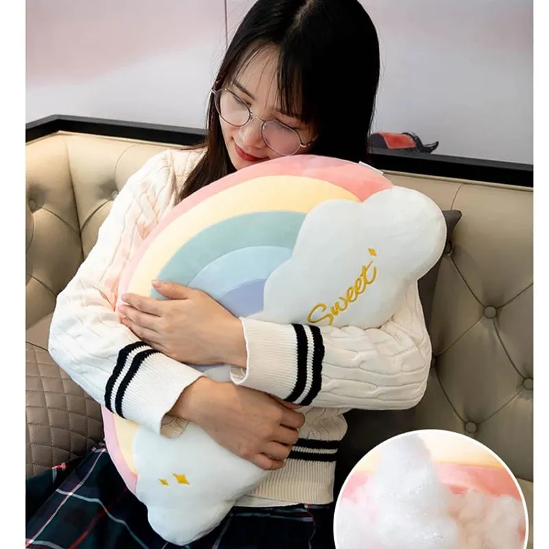 INS HOT Candy Color Cloud Star Plush Pillow Colorful Rainbow Crown Pillow Cushion Sofa Home Decoration Throw Pillow Toy — image 7
