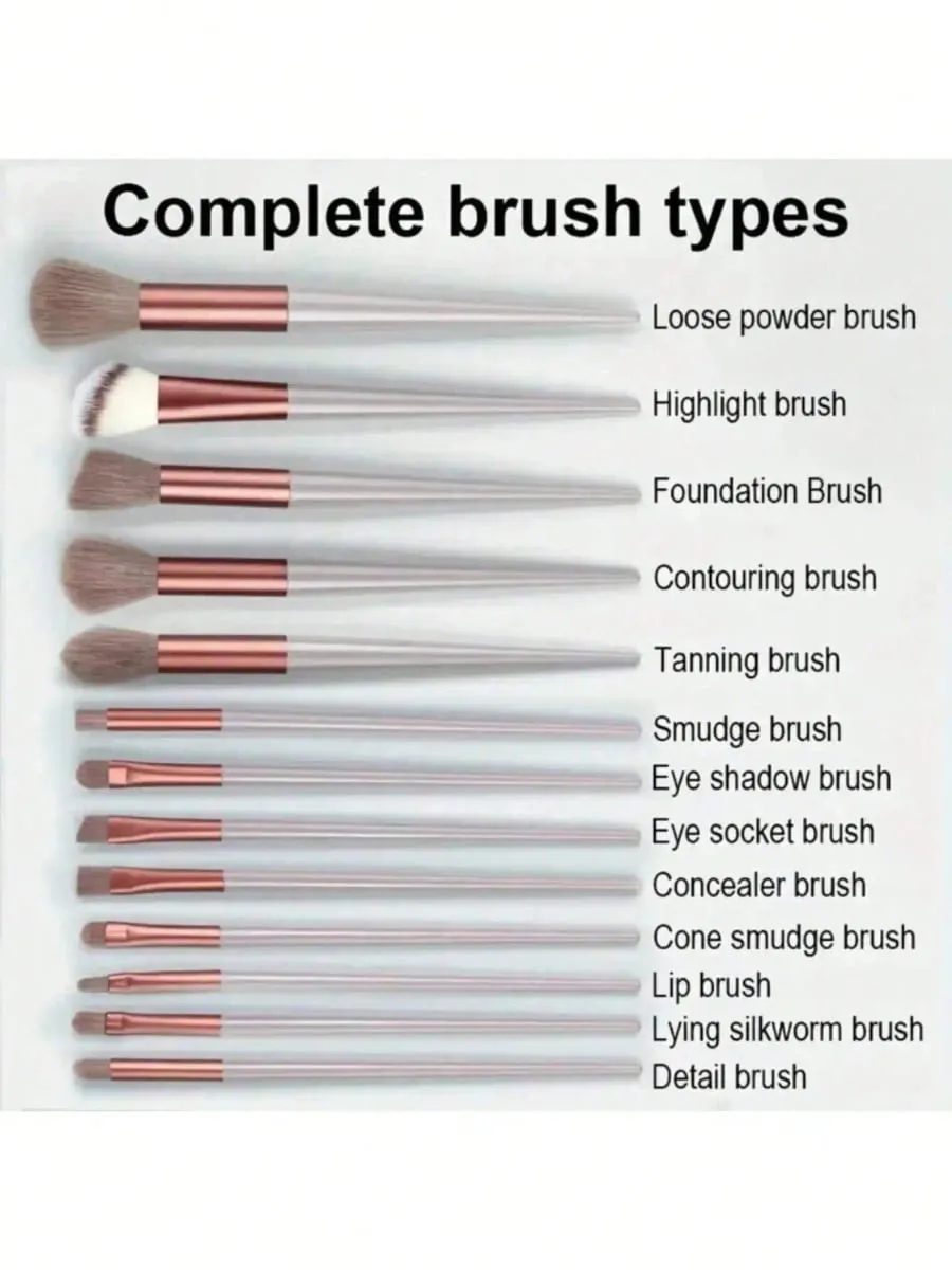 Makeup Brush Set Soft Fluffy Professional Cosmetic Foundation Powder Eyeshadow Kabuki Blending Make Up Brush Beauty Tool Makeup Sponge Storage Bag