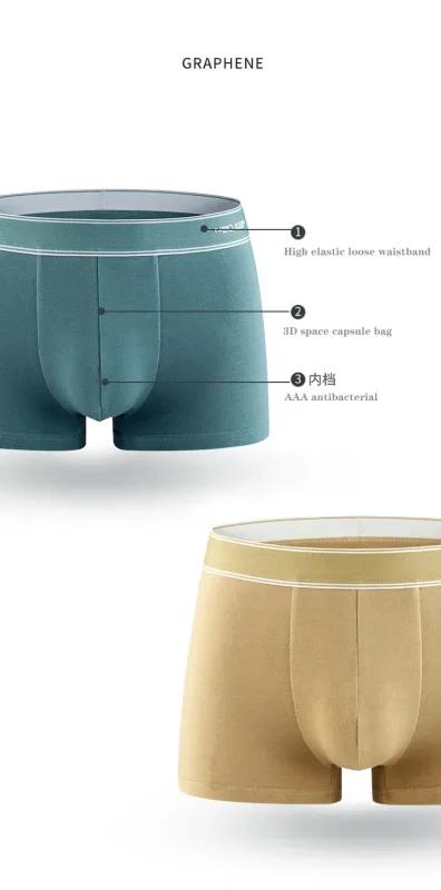 4Pcs/lot Men's Underwear Sexy Boxer Shorts Cotton Panties Man Solid Underpants Male Soft U Convex Lingerie Plus Size L-6XL