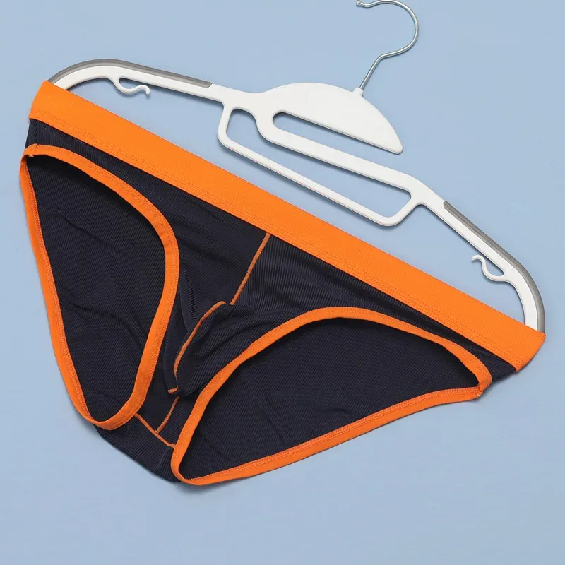 Men's Underwear Briefs Comfortable Mens Bikini Solid Color Large Size Fat Low Waist Pants Men Lingerie Underpaants C8-1