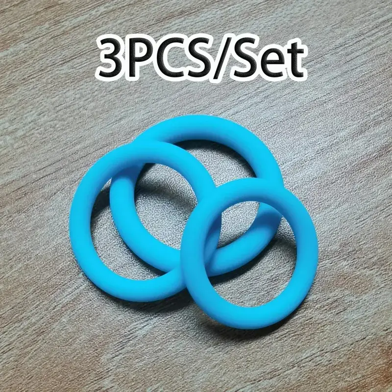 Cock Rings 3PCS Flash In The Night Lock Durable Silicone Penis Ring Sex Toys for Men Male Delay Ejaculation Scrotum Lock Ring