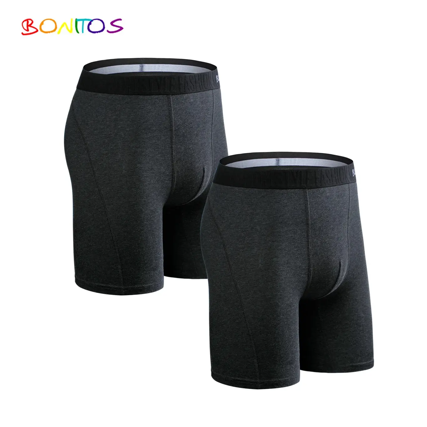 2 Buah Paket Celana Pendek Boxer Kaki Panjang Celana Dalam Pria Kit Celana Dalam Homme Celana Dalam Boxer Celana Dalam Slip untuk Pria Katun Pria Seksi Set Box Gym