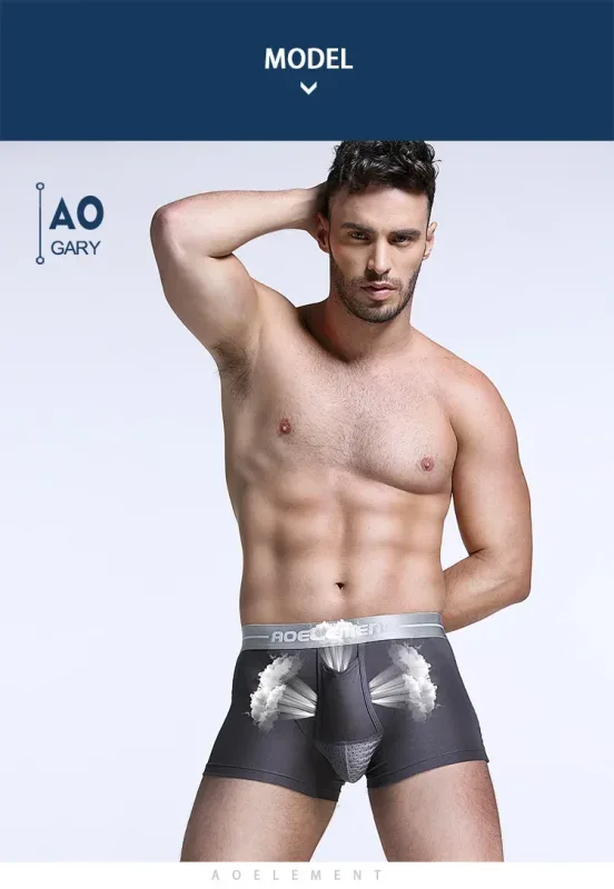 Bullet separate underwear Men's ventilated summer dry underpants Ice silk bag ice healthy boxers