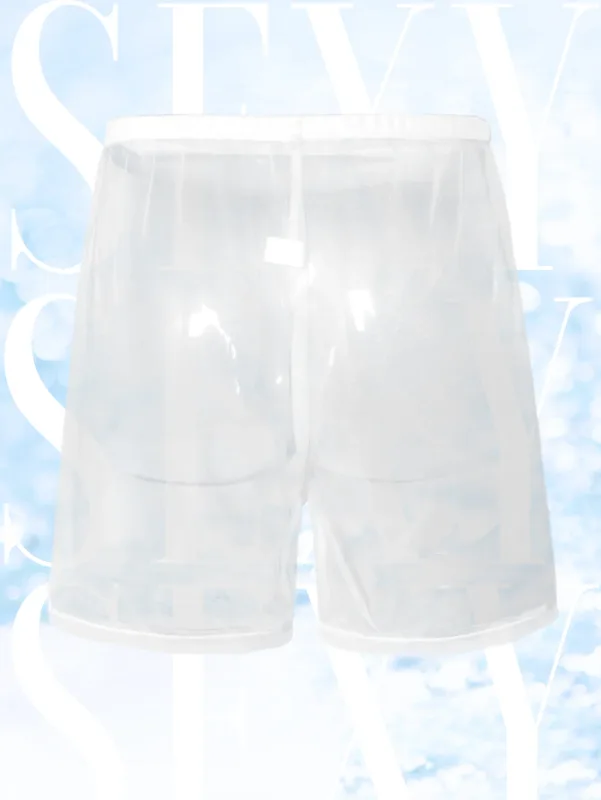 1Pc Sexy Sheer Mesh Mannen Ondergoed Modieuze Zachte Transparante Thuis Loose Fit Boksbroek Slaap Shorts Nachtkleding Pyjamabroek — image 11