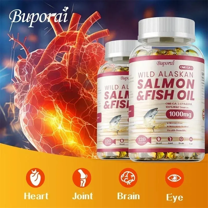 Salmon Fish Oil - Rich in EPA+DHA Supports Joint Brain and Eye Health Enhances Immune Function and Antioxidant — image 4