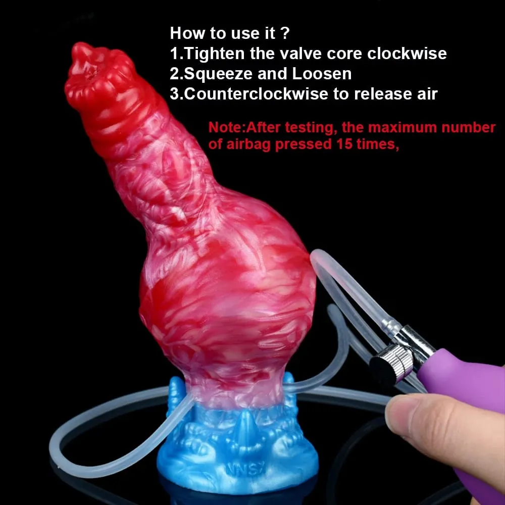 ขนาดใหญ่Knot Squirting-Inflatable Dildo Strong SuckerซิลิโคนInflat Anal Plugเทรนเนอร์เริ่มต้นเพศของเล่นสำหรับผู้หญิงผู้ชาย — image 3