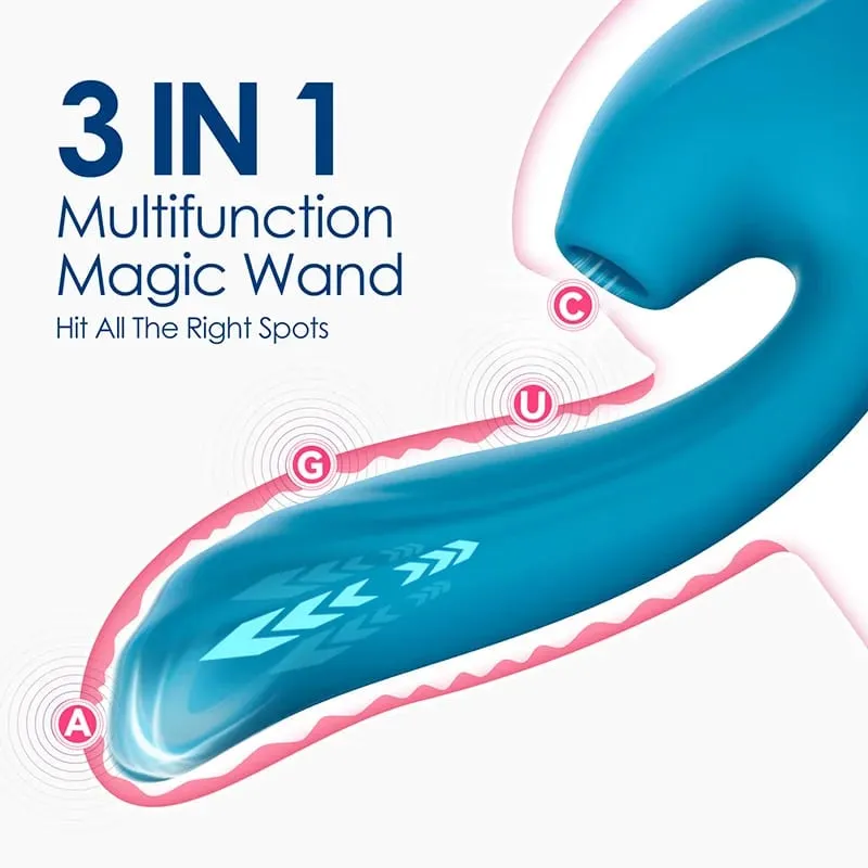 3in1Suction And Vibration Vibrator Female Masturbator Erotic Adult Toy — image 2