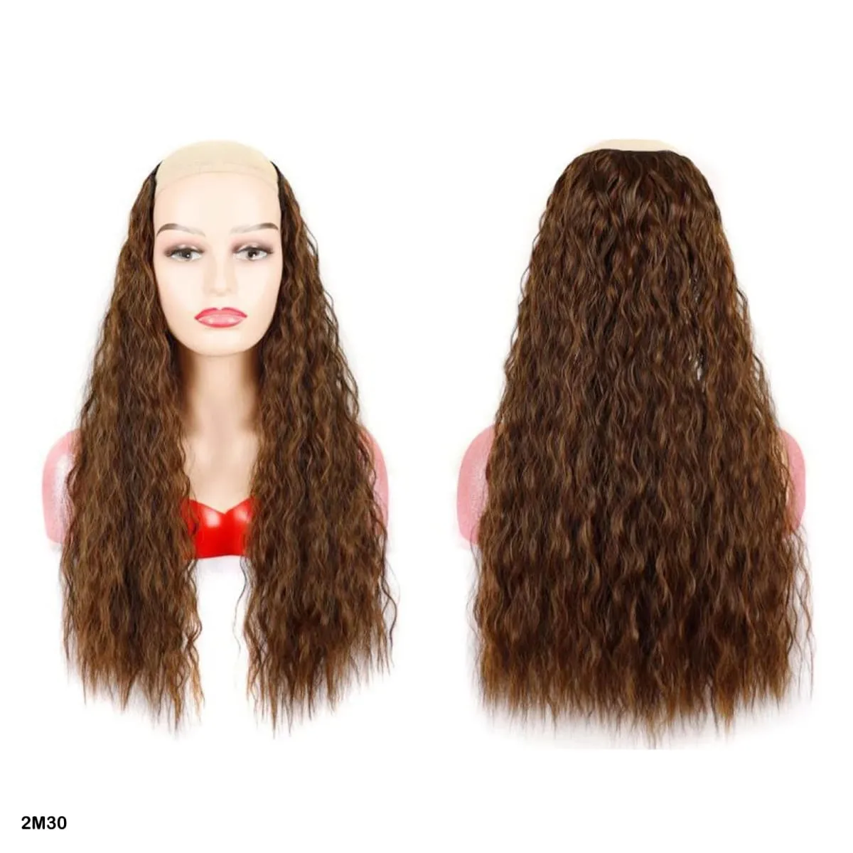 Synthetic Curly Hair Extensions Clip in One Piece 4Clips Deep Wave Long Hairpieces for Women Daily Use Party Hair Accessory