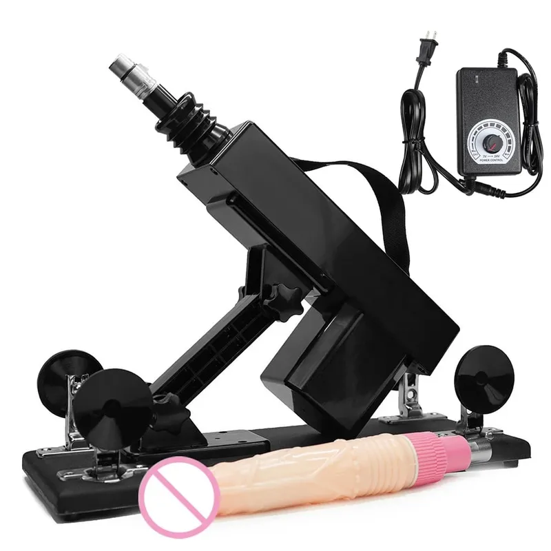 Powerful Automatic Thrust Sex Machine Device Gun Strap Dildo Vibrator Clitoral G-Spot Massager Vagina Masturbation Sex Toy Men