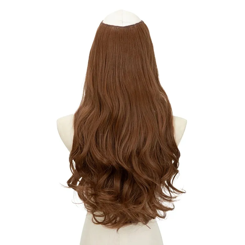 U-Part Synthetic Clip In Hair Extension Long Thick Curly Natural Blonde Flase Hair Hairpieces For Women Heat Resistant — image 17