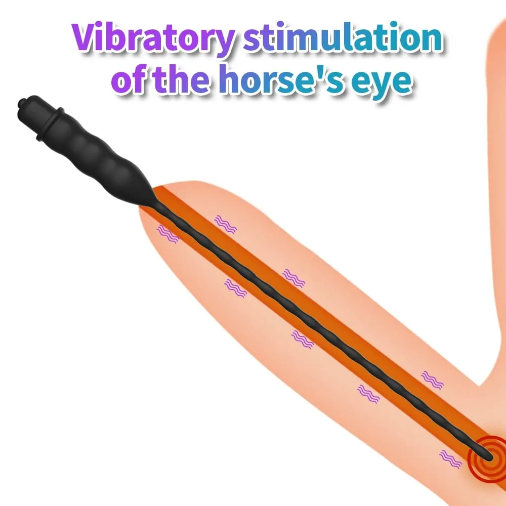 Silicone Horse Eye Stick Penis Plug Urethra Beads Urethral Stimulator Sounding Urethral Masturbation Climax Sex Toys for Men