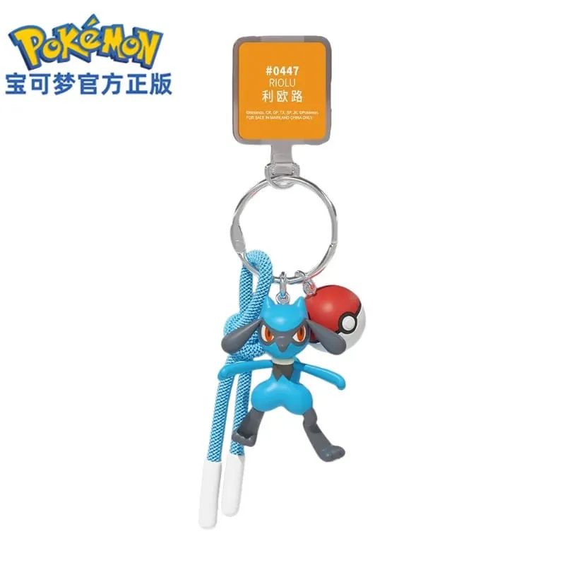 Gantungan Kunci Pokemon Scorbunny Tulen Grookey Riolu Sobble Wobbuffet Cubone Anime Action Figure Mainan Gantungan Kunci Hadiah Loket Wangian