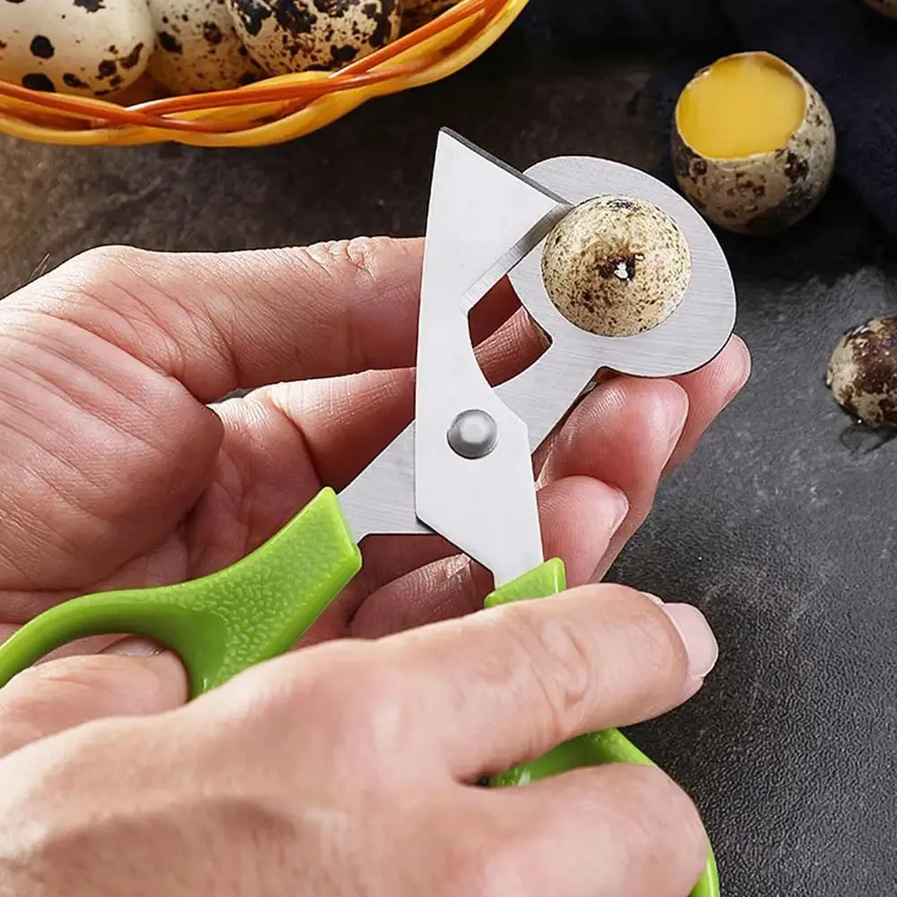 1-20PCS Stainless Steel Quail Egg Scissors Egg Shell Cutter Opener - High Quality Steel Blades Brand New Durable Egg Slicer Tool