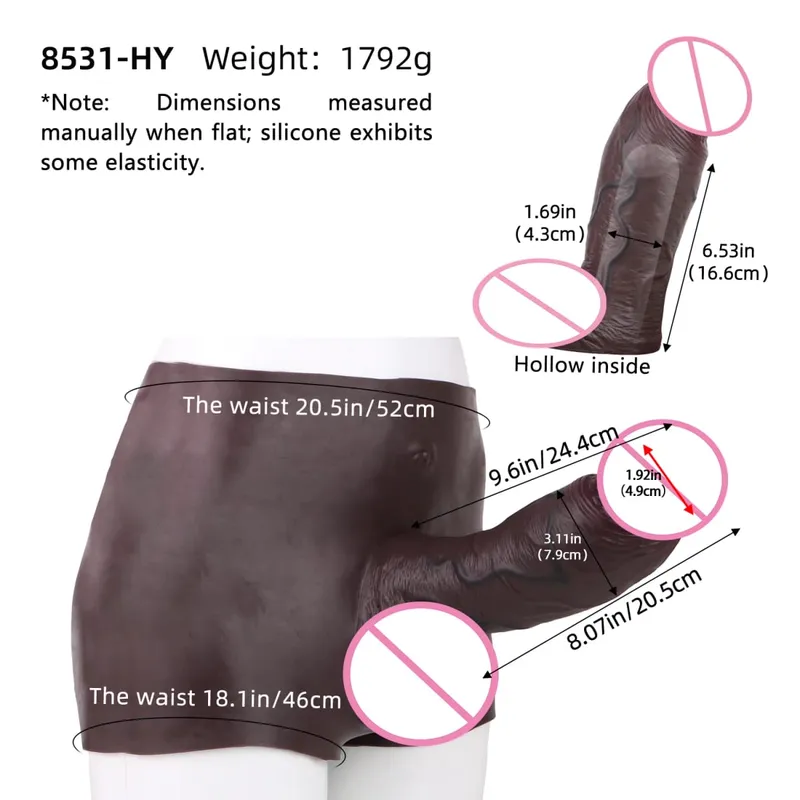 Wearable Extra Large Penis Sleeve Silicon Soft Hollow Penis Panties High-Grade Adult Intimate Toys For Men Adult 18+ Tools