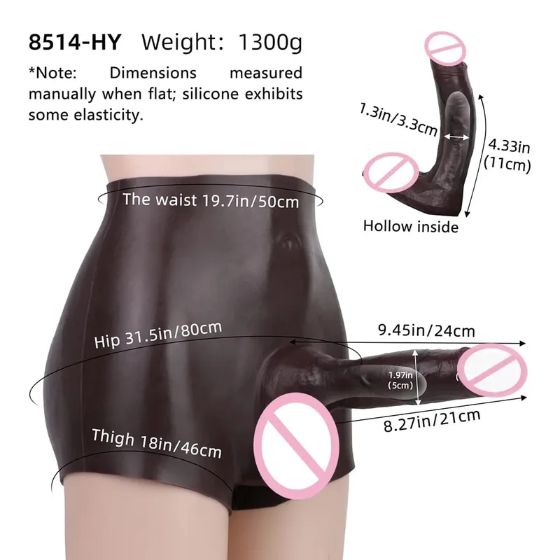 Ultra Gerçekçi Içi Boş Yapay Penis Külot Silikon Külot Strapon Penis Kol Uzatın Pantolon Seks Oyuncakları Erkekler Için Dick Büyütme
