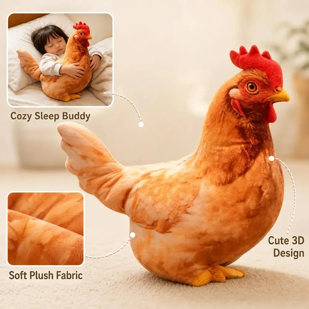 Material Animal Body Pillow 30cm Size Soft Texture Animal Cushion Cute Design PP Cotton Filled Poultry Throw Pillows