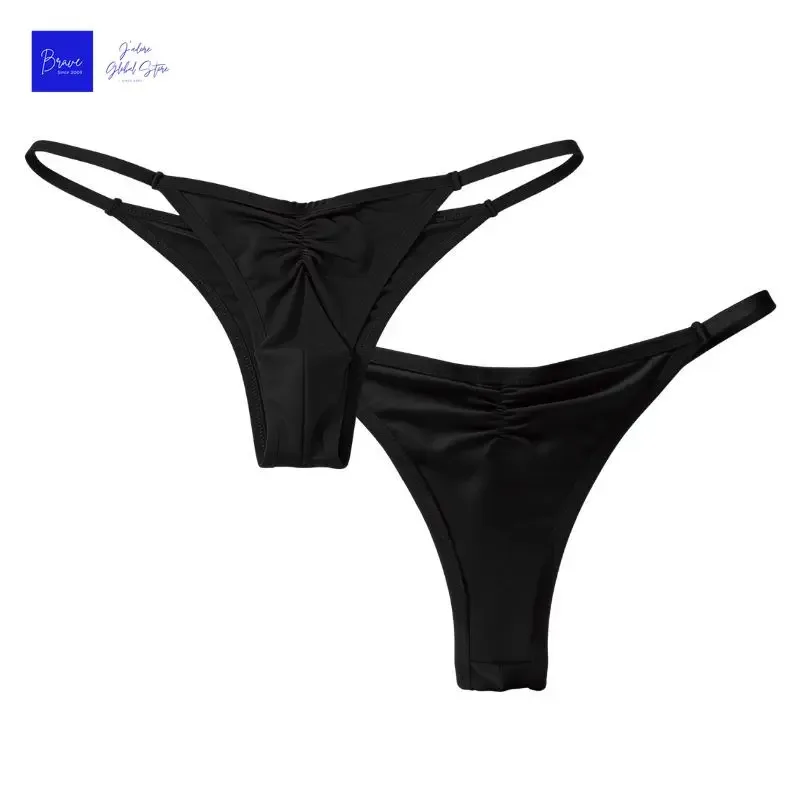 Slip perizoma in seta di ghiaccio da uomo taglia US Sexy perizoma a vita bassa traspirante senza cuciture T-Back intimo sportivo fitness taglie forti