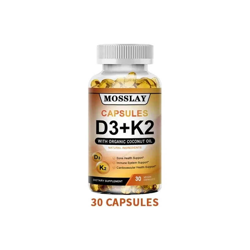 Vitamin K2 and D3 Supplement Premium Formula (30/60/120 Capsules)
