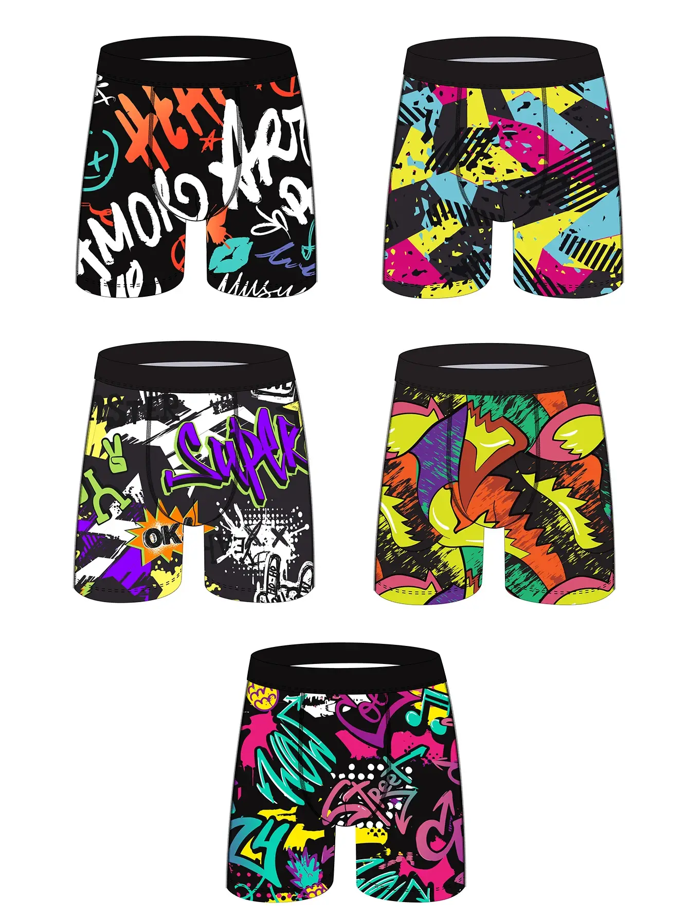 10Pcs Men'S Underwear Soft Comfortable Loose Skin-Friendly Men'S Long Boxers Briefs Trendy Colorful Fashionable Men'S Pants — image 11
