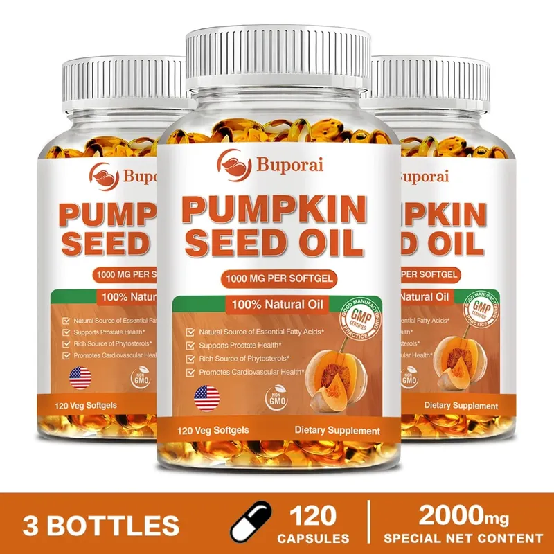 Pumpkin Seed Oil - Promotes Hair Growth Urinary Tract and Prostate Health Cardiovascular Support Supplement