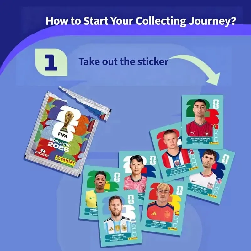 Panini FIFA World Cup 2026 Official Sticker Box Sealed Hobby Box Collectible Soccer Stickers for Album Collection Football Fan