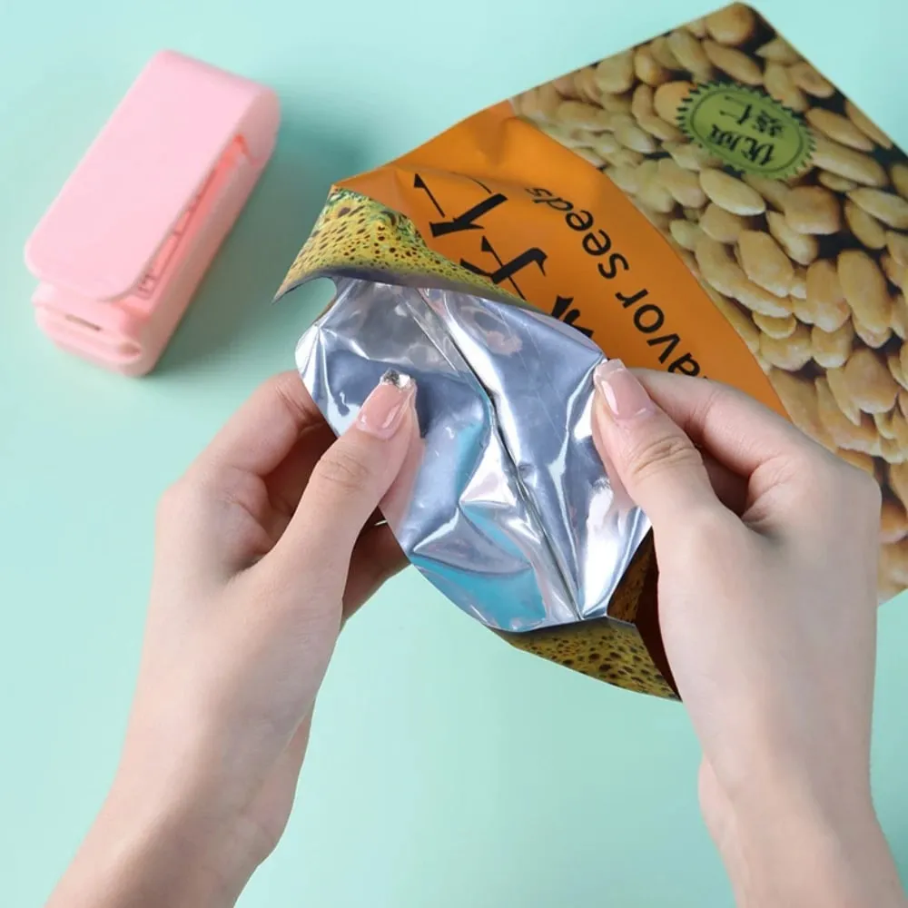 Mini Hea Bag Seal Machine Package Sealer Bags Thermal Plastic Food Bag