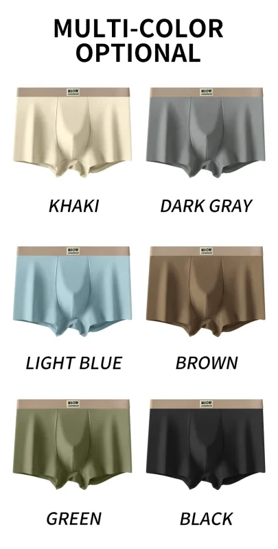 MiiOW 3Pcs Organic Cotton Men Underwear Boxer Shorts Antibacterial Seamless Underpants Male Panties Gift For Men Boxershorts New