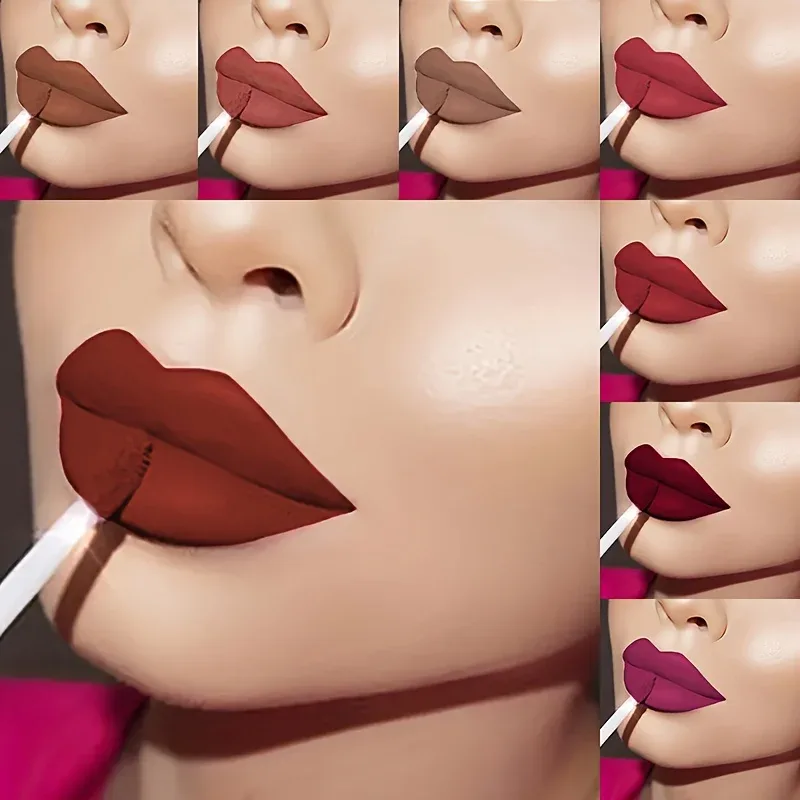 High Pigmented Matte Lip Glaze - Long-Lasting Smudge Proof Liquid Lipstick Makeup Valentine's Day Gifts Women's Day Gift