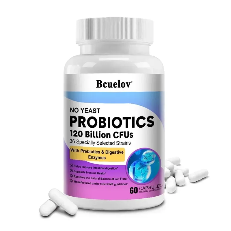 Probiotics 120 Billion CFU 36 Strains Contains Prebiotics and Digestive Enzymes for Digestion and Immune Support Vegan Non-GMO