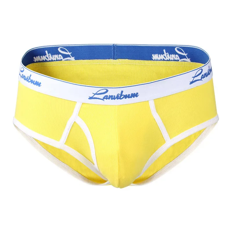 1/3 PCS New Men's Underwear Mid Waist Thread Cotton Breathable Solid Color Youth Underwear Men's Triangle Pants — image 29