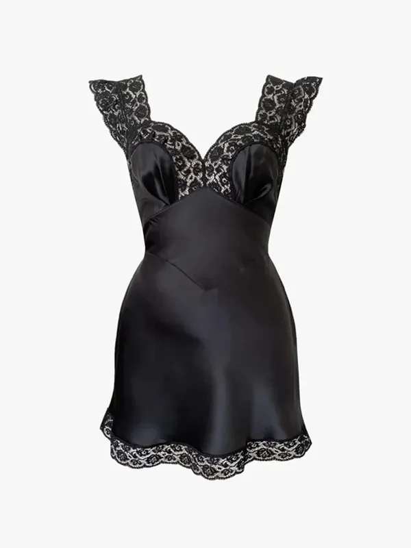 Tossy Fashion Satin Blonde Lang Kjole Kvinder V-hals Patchwork Hollow Out Ærmeløs Snøringskjole Aften Kvinde Efterår Maxikjole — image 10