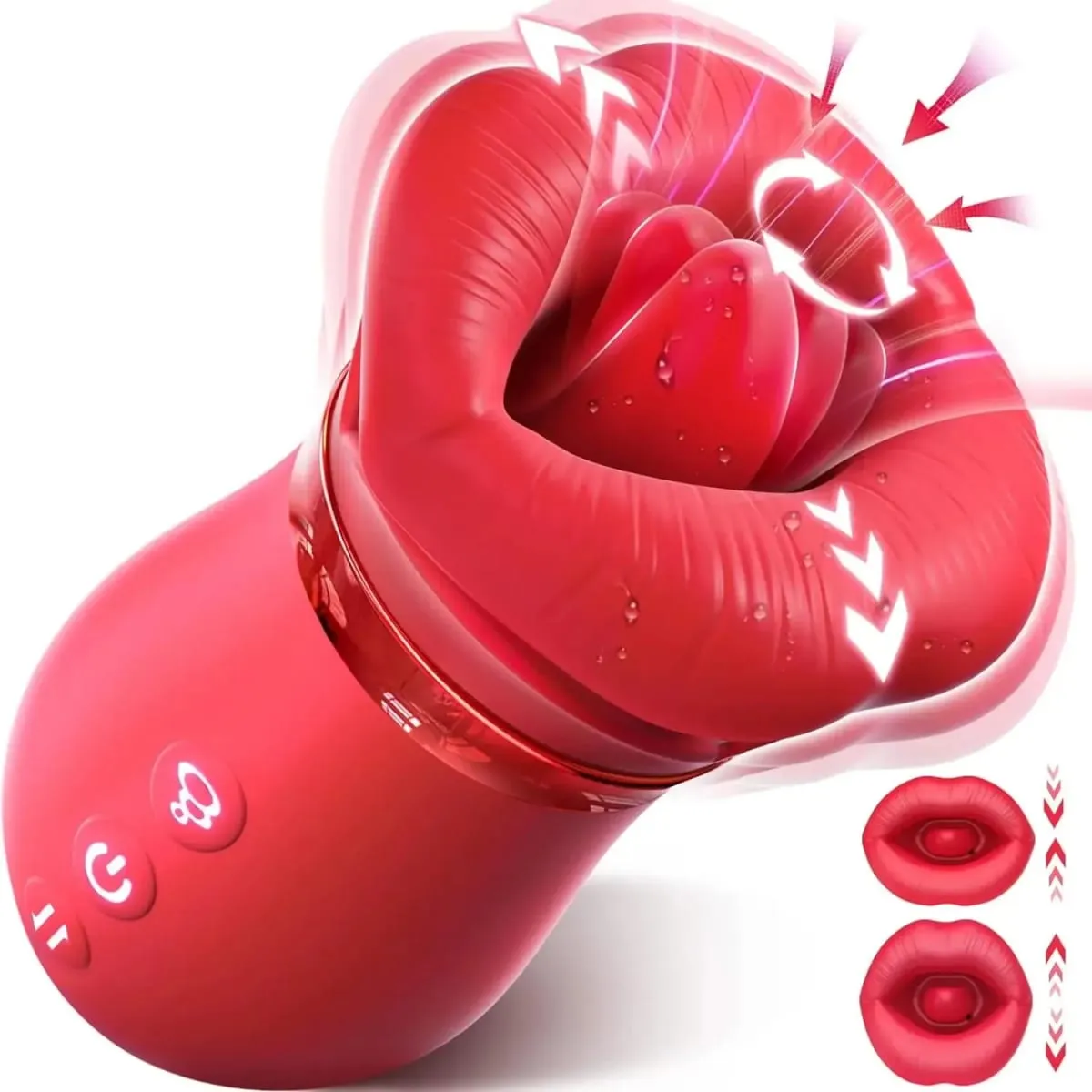 Rose Tongue Sucking Women Vibrator Powerful Mouth Licking Vagina Stimulator G Spot Clitoris Sex Toy for Adult Couples 18+