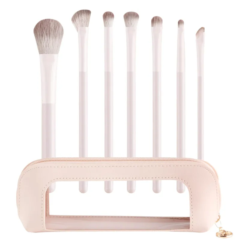 13Pcs Soft Bristle Beige Makeup Brushes with Large Round Powder Brush Detail Eyeshadow Brush Nose Shadow Brush + Storage Bag S