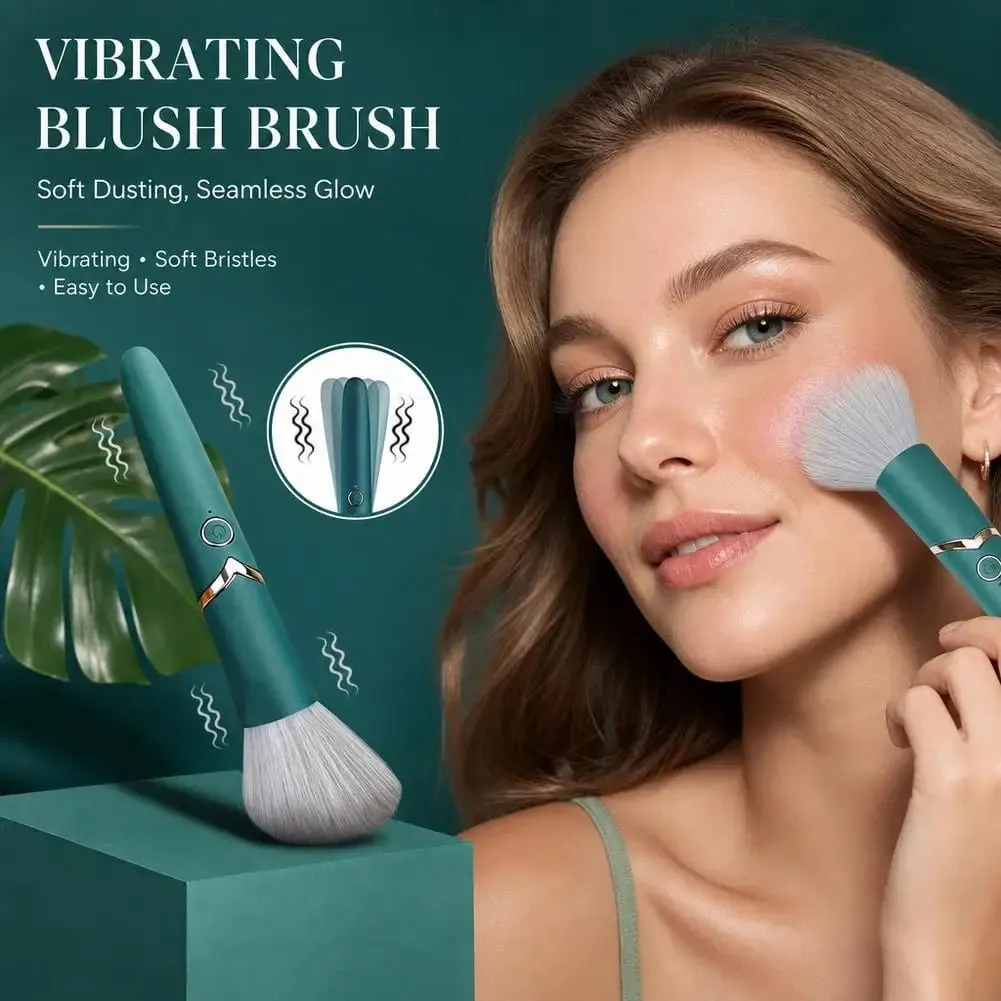 Nieuwe elektrische make-upborstels Vibrerende bloosborstel Flawless Foundation Blending Tool Gezichtsmassager en schoonheidsproducten