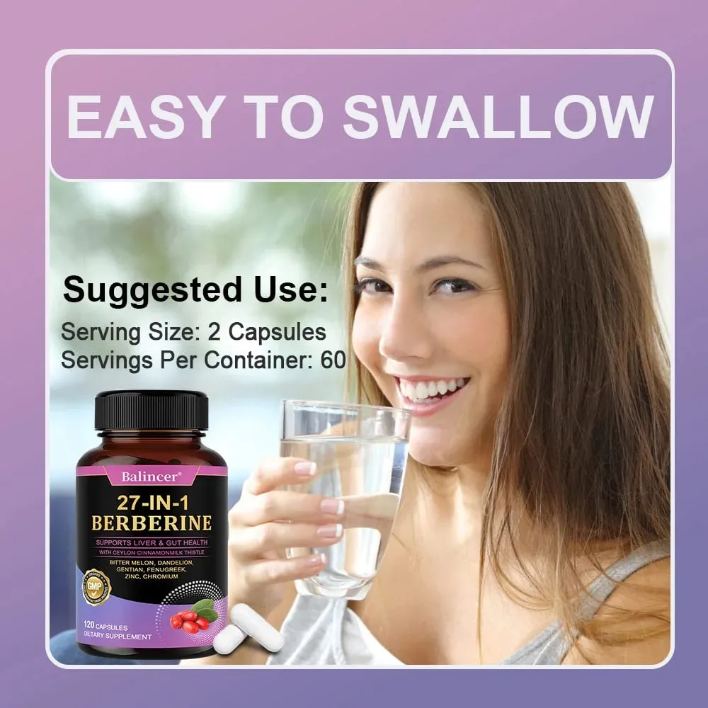 Berberine with Ceylon Cinnamon Capsule Antioxidant Immune System Health and Gastroenteric Function Supports Heart Health