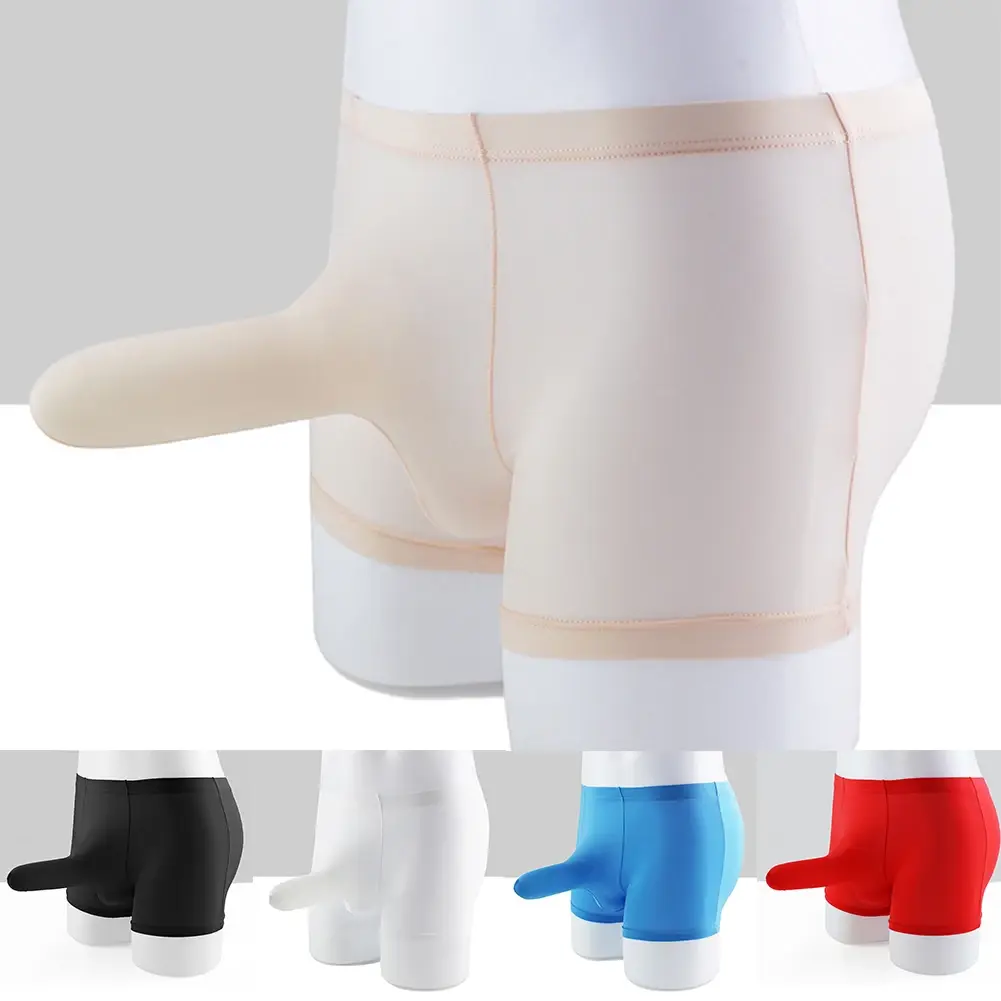 섹시한 남자 속옷 코끼리 코 칼집 팬티 얼음 실크 통기성 피부 친화적 인 속옷 유혹 에로 속옷