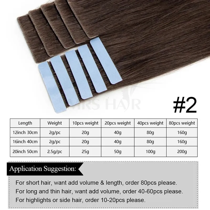 Invisible Tape in Hair Injection Tape in Human Hair Extensions #60 PU Weft Tape σε 10 τμχ/συσκευασία Προσθέστε μόνο όγκο για τρίχες στο πλάι — image 9