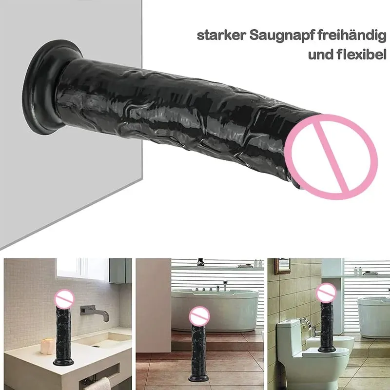 Realistic Black Dildo Cheap 6 Sizes Suction Cup Penis Butt Plug Long Dick G Spot Anal Vagina Masturbator Adult Sex Toy for Woman