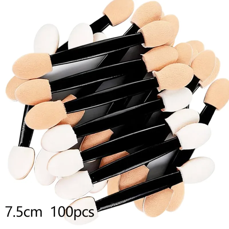 10/30/100pcs Double Ended Eyeshadow Brush Eyeshadow Applicators 6.2cm Makeup Sponge Brushes For Women Cosmetic Beauty Tool