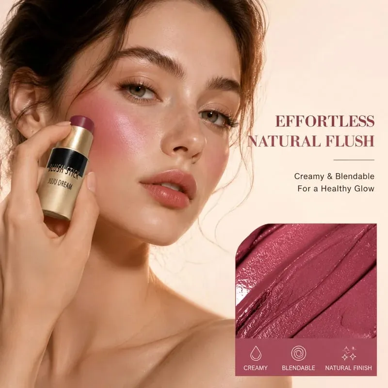 Lip Gloss and Blush Stick Set Waterproof Long Lasting Makeup Combo