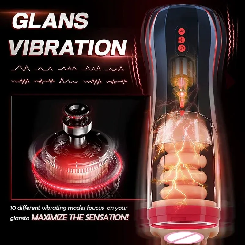 Masturbateur mâle rétractable entièrement automatique chatte de poche vibrateur Anal Vaginal tasse d'avion jouets sexuels pour adultes pour hommes