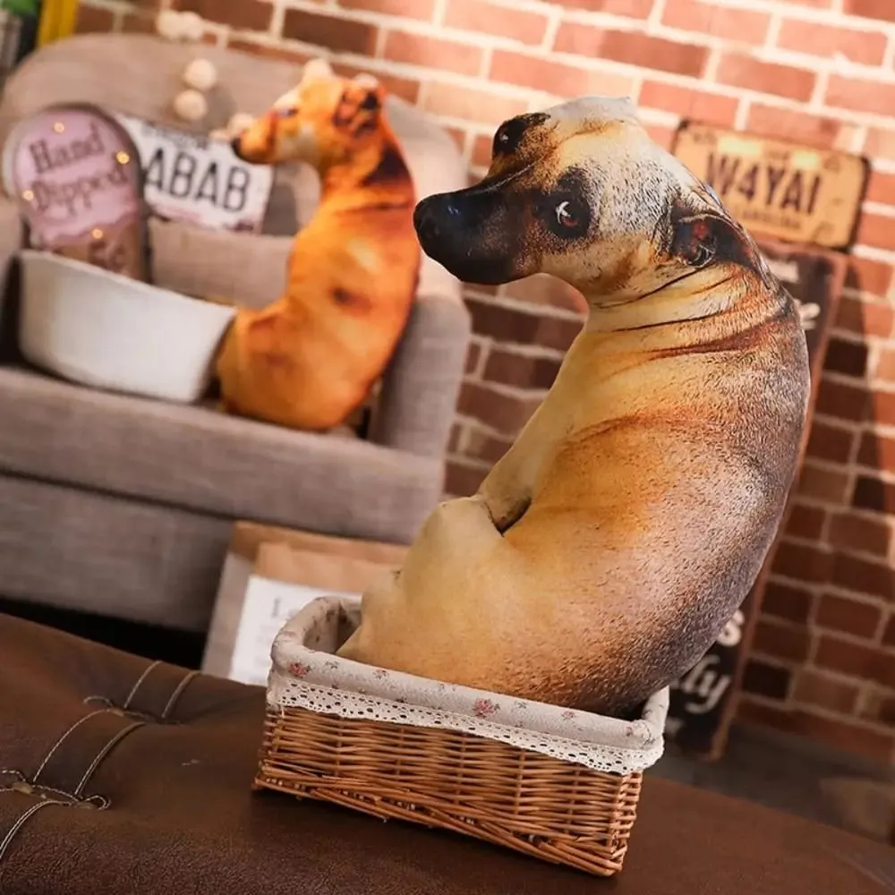 Hound 3D Lifelike Animal Throw Pillow Soft Plush Dog Pillow Creative Cushion Office