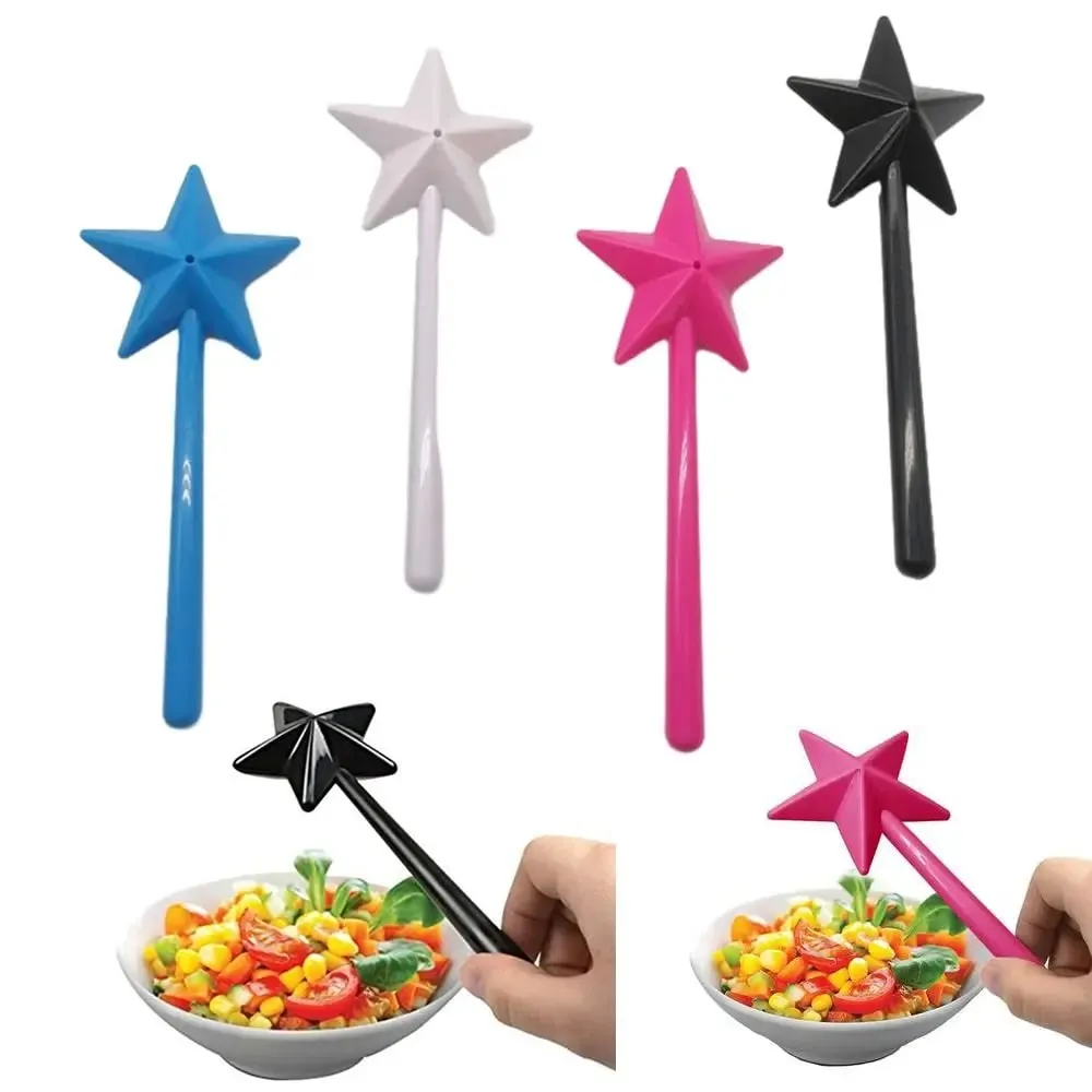 Agitatori di sale in plastica di alta qualità Agitatori per condimenti a stella ricaricabili Per uso domestico Bacchette magiche per sale e pepe a mano lunga Cucina e sala da pranzo