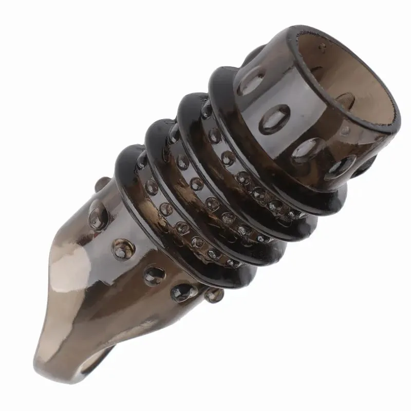 2pcs EXTENDER Condoms Vibrator Sleeve Delay COCK Ring Masturbation Product LOOP Dotted Clitoris Gspot Extend Sex Toys for Men — image 3
