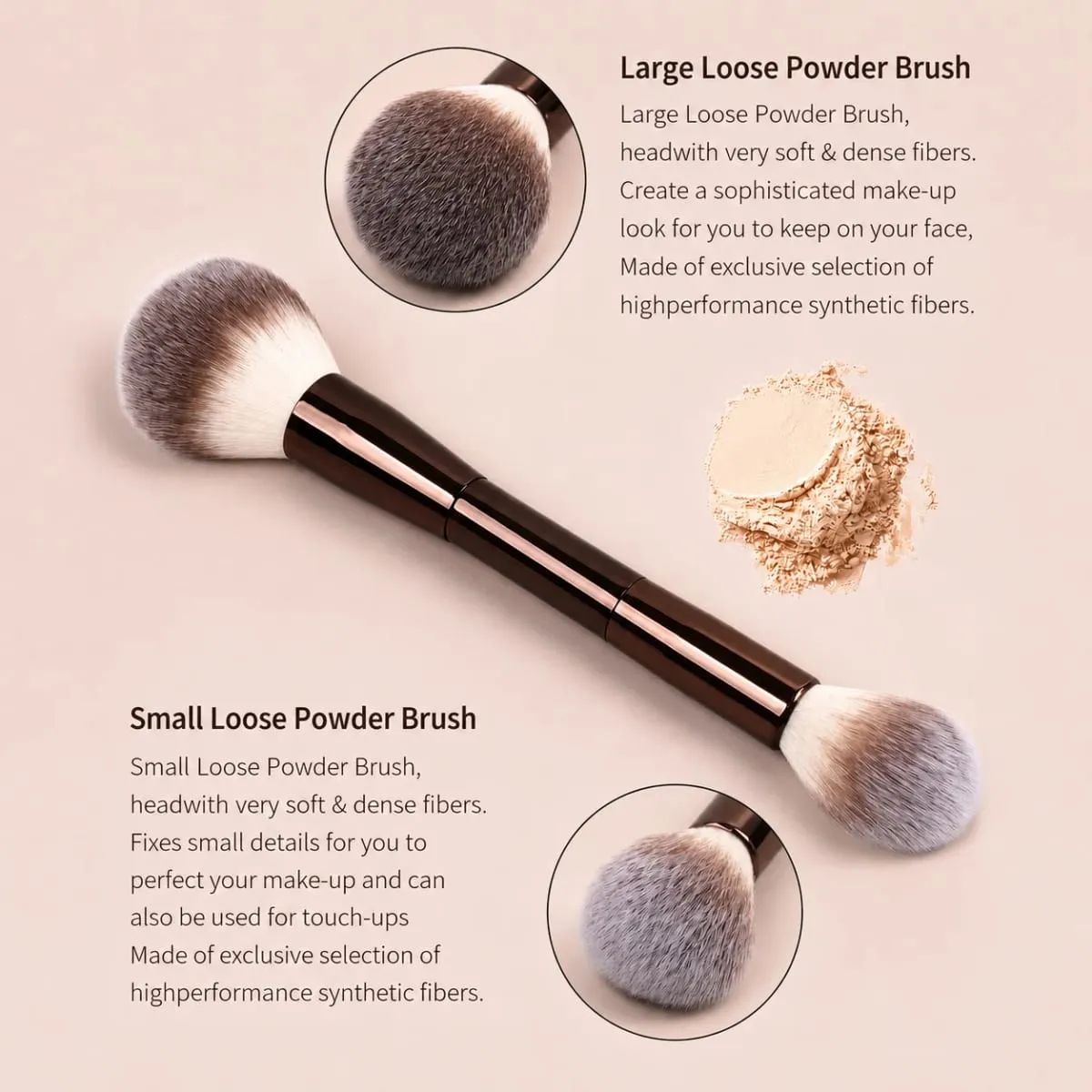6pcs Makeup Brushes Set Professional Straight Line Liquid Foundation Makeup Brush Foundation Brush Blush Brush Loose Powder Bru