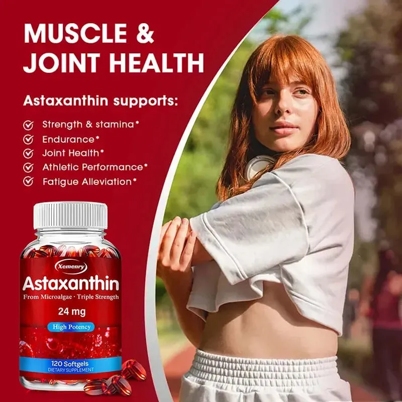 Astaxanthin 24mg - Promotes Cardiovascular Health & Accelerates Metabolism Supporting Eye Joint & Skin Health — image 6