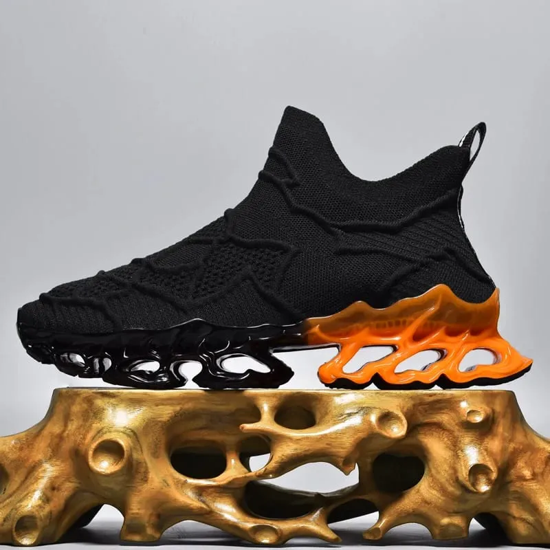 Men's Blade Type Shoes Breathable Shock Absorption Running Shoes Non-Slip Shoes For Jogging Tennis Gym Casual Walking Sneakers