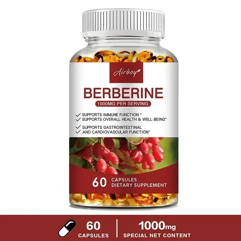 Berberine Capsules - Support Overall Health and Immune Function Promote Digestion Enhance Energy Anti-oxidant and Anti-aging
